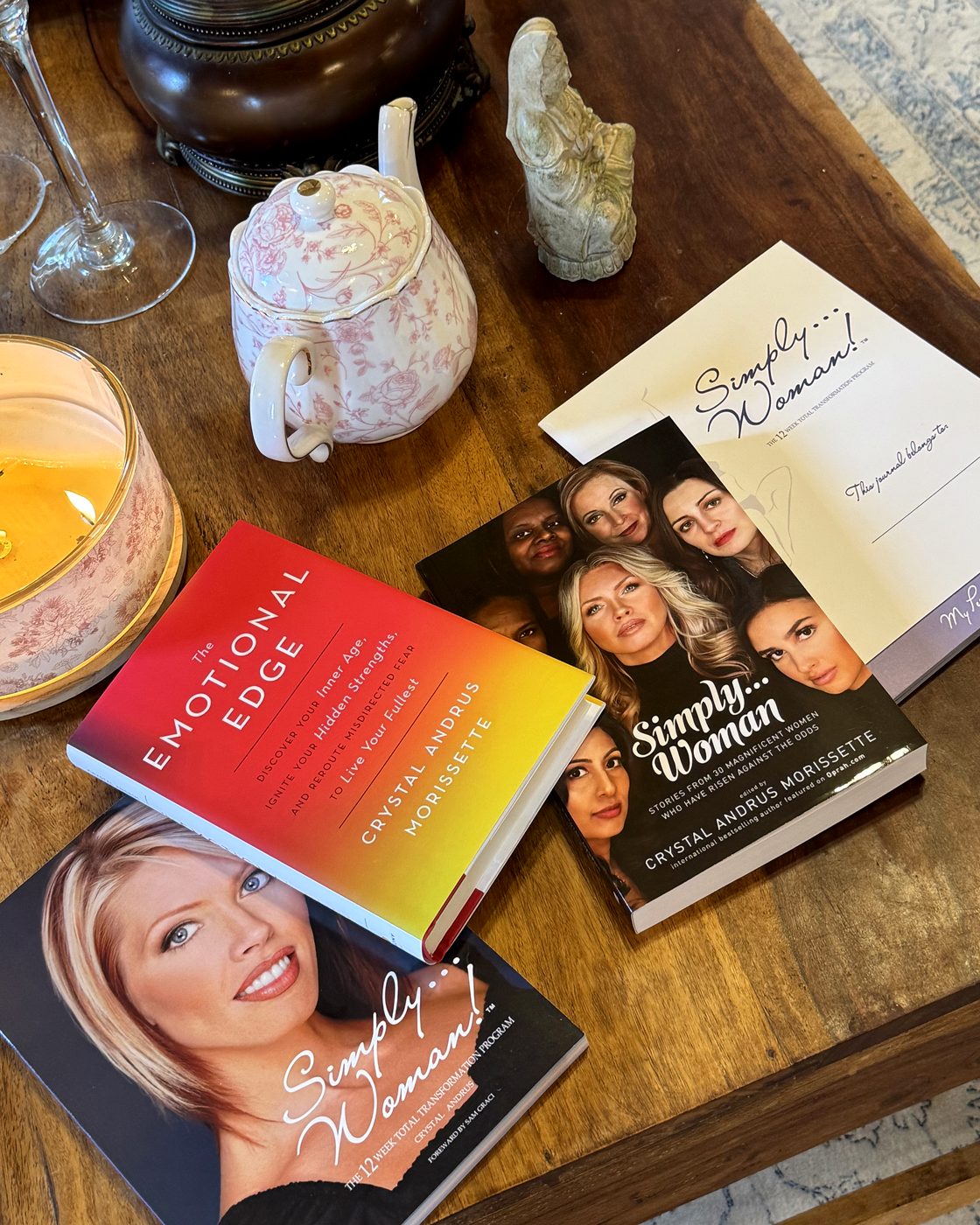 Crystal Andrus Morissette's books — Simply…Woman!, Simply…Woman, and The Emotional Edge