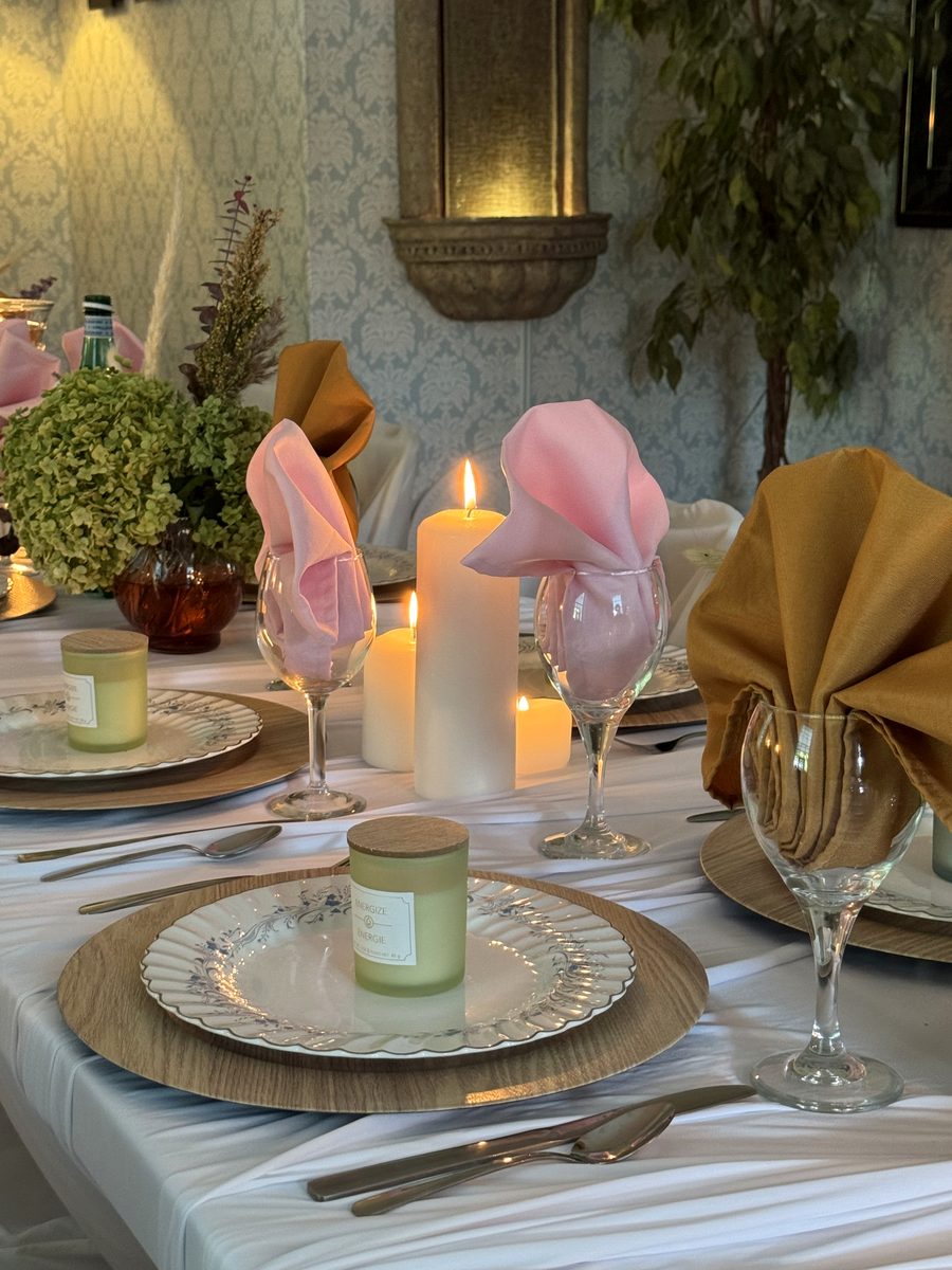 The table set for the Simply…Woman Retreat