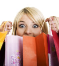 Excited Women Shopping With Shopping Bags