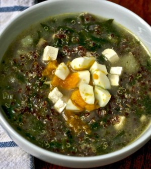 dt quinoa stew with spinach and feta