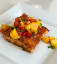 Baked Salmon + Mango Salsa